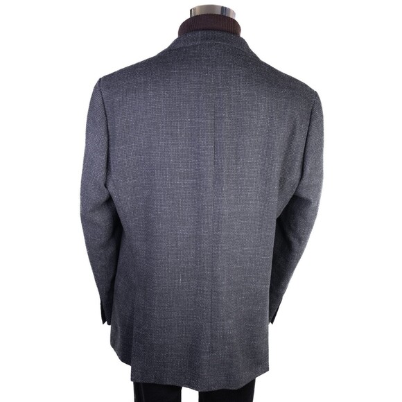 Joseph Abboud Heritage COMERO Sport Coat Men Size 46L Gray Wool/Cotton 2 Button - Picture 8 of 14